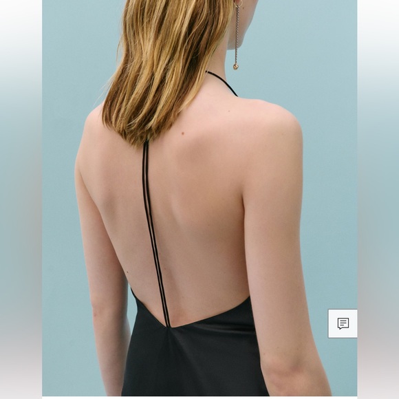 SEMI-TRANSPARENT SILK DRESS COMBINED BODY - Picture 5 of 10